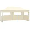 Image de vidaXL Tente de réception pliable avec 4 parois 3x6 m Acier Crème