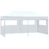 Image de vidaXL Tente de réception pliable avec 4 parois - Blanc