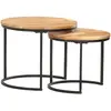 Image de VIDAXL Tables gigognes - Bois d'acacia massif
