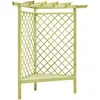Image de vidaXL Pergola d'angle avec siège - Pin imprégné