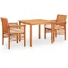 Image de vidaXL Ensemble à manger d'extérieur 3 pcs - Acacia solide