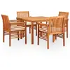 Image de vidaXL Ensemble de jardin 5 pcs - Acacia solide