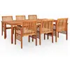 Image de vidaXL Mobilier à dîner d'extérieur 7 pcs - Marron