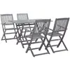 Image de VidaXL Ensemble à Manger - 5 pcs Bois d'Acacia Massif
