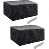 Image de vidaXL Housses mobilier jardin 2 pcs - Rotin