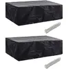 Image de vidaXL Housses de salon de jardin 2 pcs - Noir