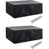 Image de VIDAXL Housses de salon de jardin 2 pcs - Noir