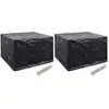 Image de VIDAXL Housses de salon de jardin 2 pcs - Noir avec oeillets