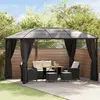 Image de vidaXL Tonnelle avec rideaux 400x300 cm - Anthracite