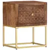 Image de VIDAXL Table de chevet vintage manguier massif
