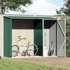 Image de vidaXL Abri à bois de jardin 245x98x159 cm - Acier galvanisé