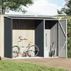 Image de vidaXL Abri à bois de jardin 245x98x159 cm - Anthracite