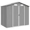 Image de VidaXL Abri de jardin gris 205x129x183 cm - Acier galvanisé