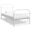 Image de vidaXL Cadre de lit métal 100x200 cm - Blanc