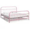 Image de vidaXL Cadre de lit sans matelas - Rose métal 180x200 cm