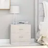 Image de vidaXL Tables de chevet 2 pcs - Gris béton