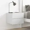 Image de VidaXL Table de Chevet Blanc