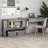 Image de vidaXL Bureau d'angle Gris béton