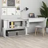 Image de VidaXL Bureau d'angle - Blanc brillant