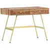 Image de vidaXL Bureau avec tiroirs - Bois massif