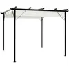 Image de vidaXL Pergola avec toit rétractable 3x3 m - Blanc crème