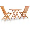 Image de vidaXL Ensemble de bistro pliable - 3 pièces - Bois de teck