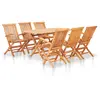 Image de vidaXL Ensemble à Manger d'Extérieur Pliable 7 pcs Teck