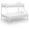 Image de vidaXL Cadre de lit superposé sans matelas Blanc 140x200 cm/90x200 cm