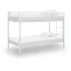 Image de vidaXL Lit superposé sans matelas blanc métal 90x200 cm