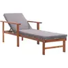 Image de vidaXL Chaise Longue - Gris