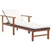 Image de vidaXL Chaise longue Résine tressée et Acacia - Noir