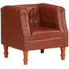 Image de vidaXL Fauteuil cuir véritable - Marron