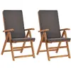 Image de VIDAXL Inclinables Teck Gris