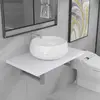 Image de vidaXL Meuble salle de bain 2 pièces - Blanc