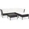 Image de VIDAXL Salon de jardin 6 pcs - Noir