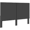 Image de vidaXL Tête de lit - Tissu Gris foncé