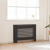 Image de vidaXL Cache-radiateur MDF Noir 112 cm