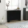 Image de vidaXL Cache-radiateur 112 cm - Noir
