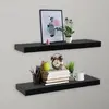 Image de vidaXL Étagères murales flottantes 2 pcs noir