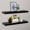Image de vidaXL Étagères Murales Flottantes 2 pcs Noir