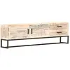 Image de vidaXL Meuble TV Blanc 140x30x45 cm