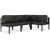 Image de vidaXL Salon de jardin 4 pcs - Anthracite