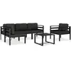 Image de VidaXL Salon de jardin 6 pcs - Aluminium Anthracite