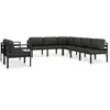 Image de vidaXL Salon de jardin 8 pcs Anthracite