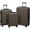 Image de vidaXL Valises rigides 3 pcs - Marron