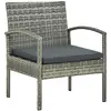 Image de vidaXL Chaise de jardin avec coussin Résine tressée
