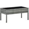 Image de vidaXL Table de jardin - Gris 75x40x37 cm - Résine tressée