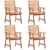 Image de vidaXL Chaises à manger d'extérieur - Bois d'acacia