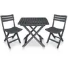 Image de vidaXL Ensemble de bistro pliable 3 pièces - Anthracite