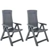 Image de vidaXL Chaises inclinables jardin lot de 2